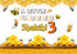 Bumble Bee Personalized Theme Backdrop - 6x4 Ft. - image 1 of 7 | Party Supplies India