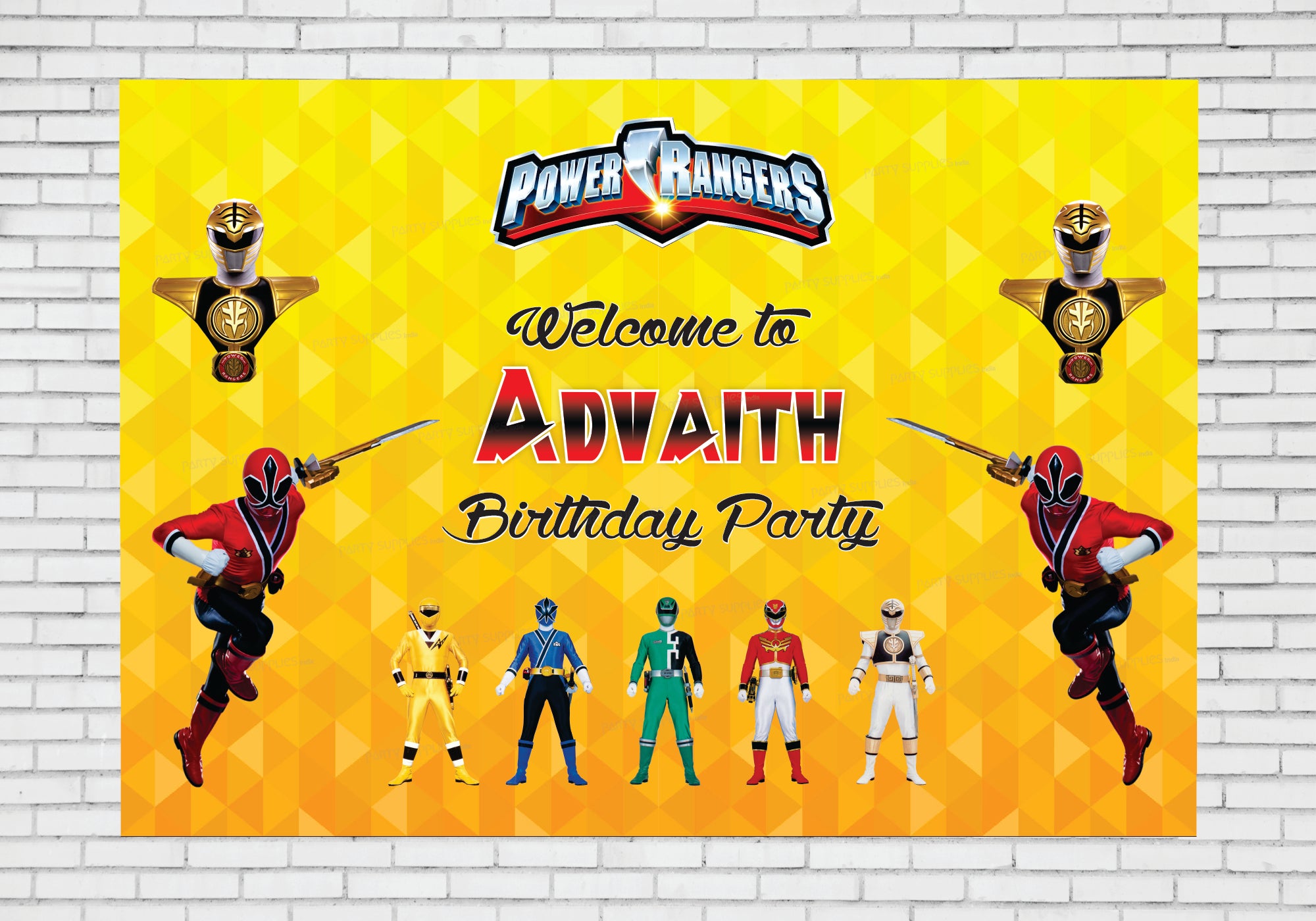Power Rangers Theme  Personalized Welcome Board