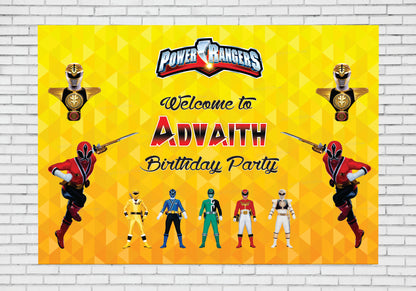 Power Rangers Theme  Personalized Welcome Board