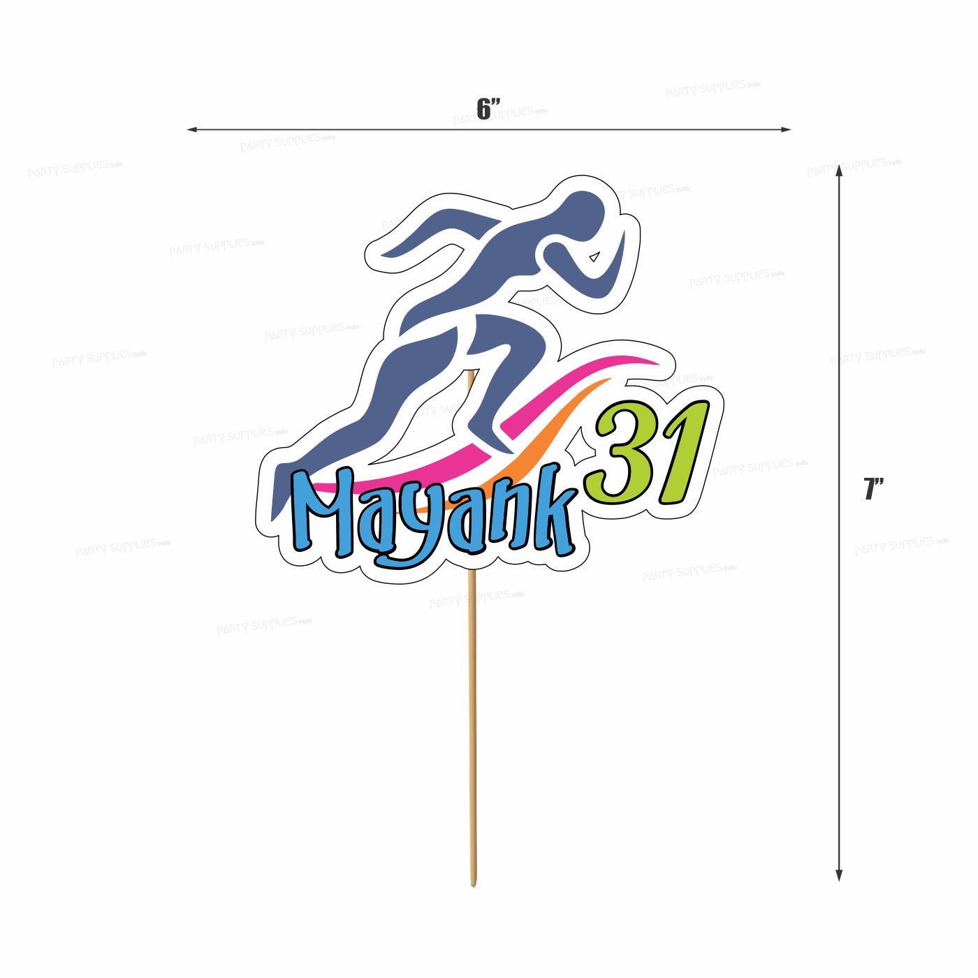 Marathon Theme Classic Cake Topper