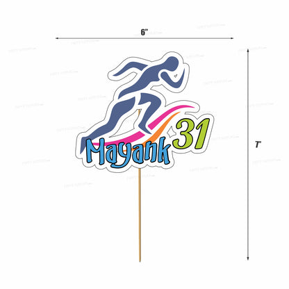 Marathon Theme Classic Cake Topper