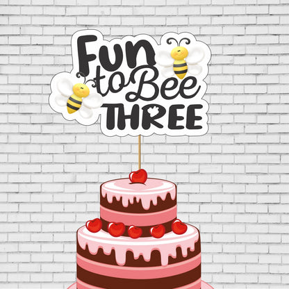 Bumble Bee Theme Customized Cake Topper