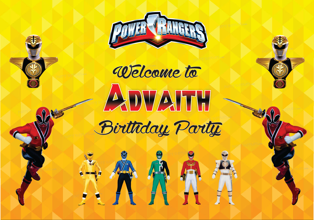 Power Rangers Theme Personalized Welcome Board