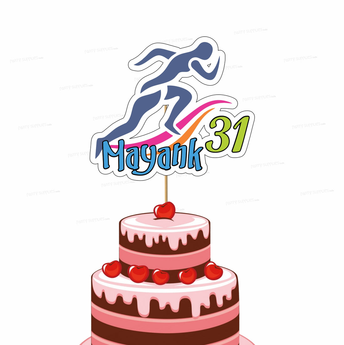 Marathon Theme Classic Cake Topper