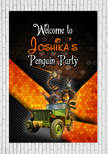 PSI Penguin Theme Customized Welcome Board