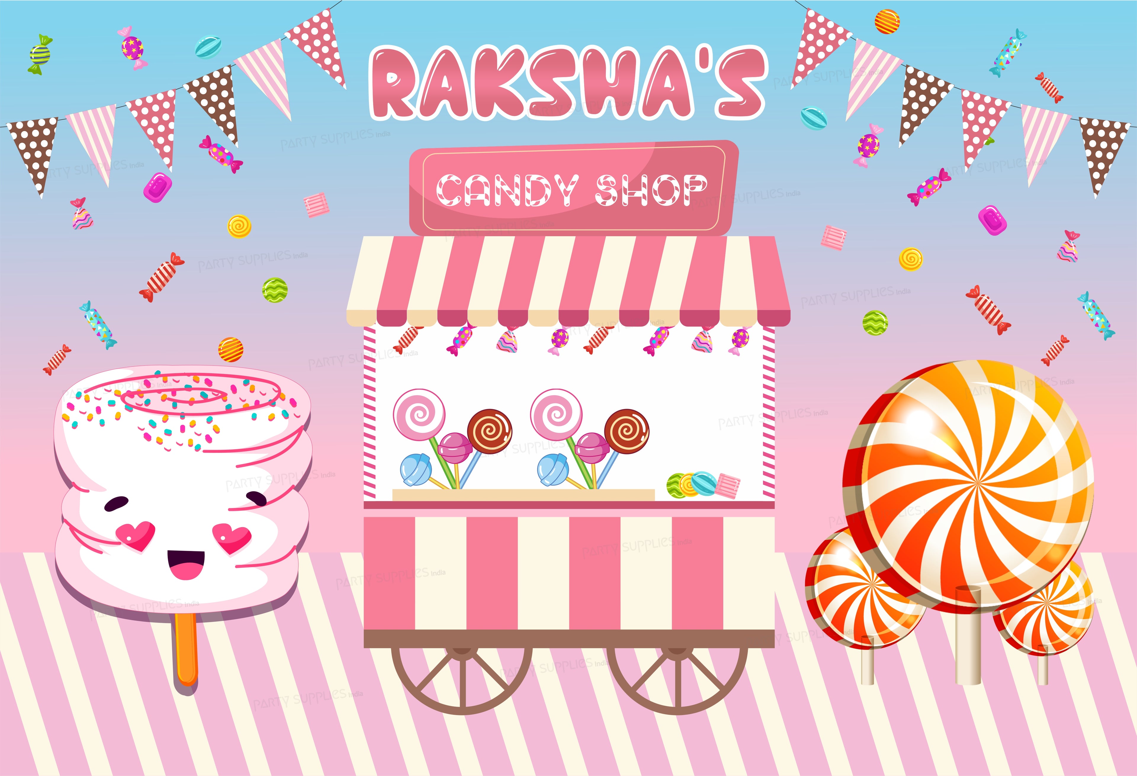 PSI Candy Shop Theme Backdrop