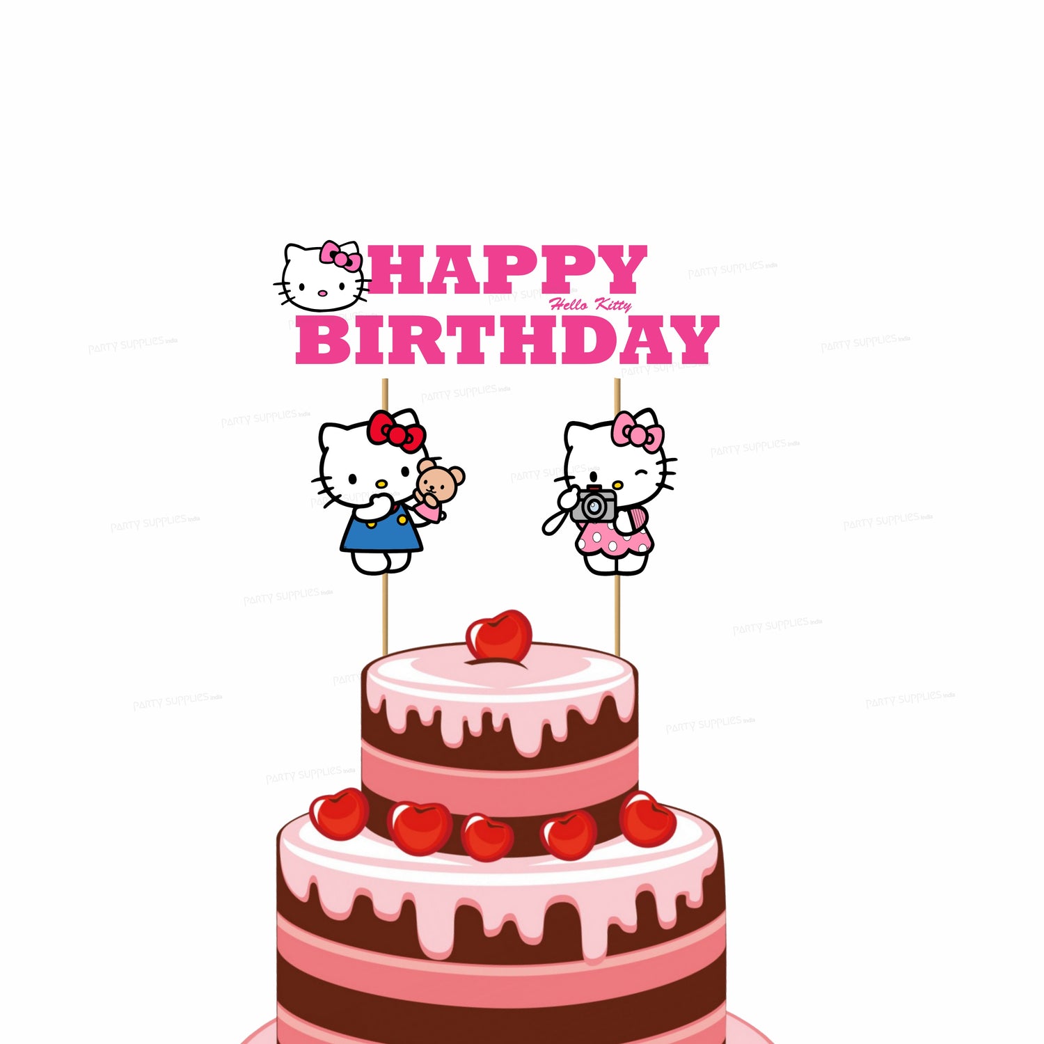 PSI Hello Kitty Theme Cake Topper