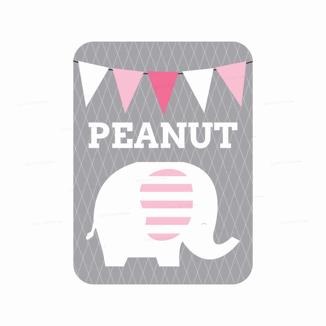 Pink Elephant Theme Cutout PNE-02