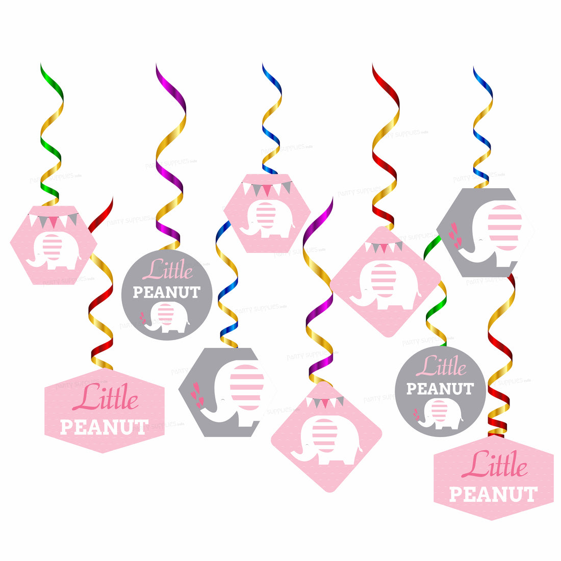 Pink Elephant Theme Swirls