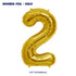 Number 2 Premium Gold Foil Balloon - image 1 of 4 | Party Supplies India