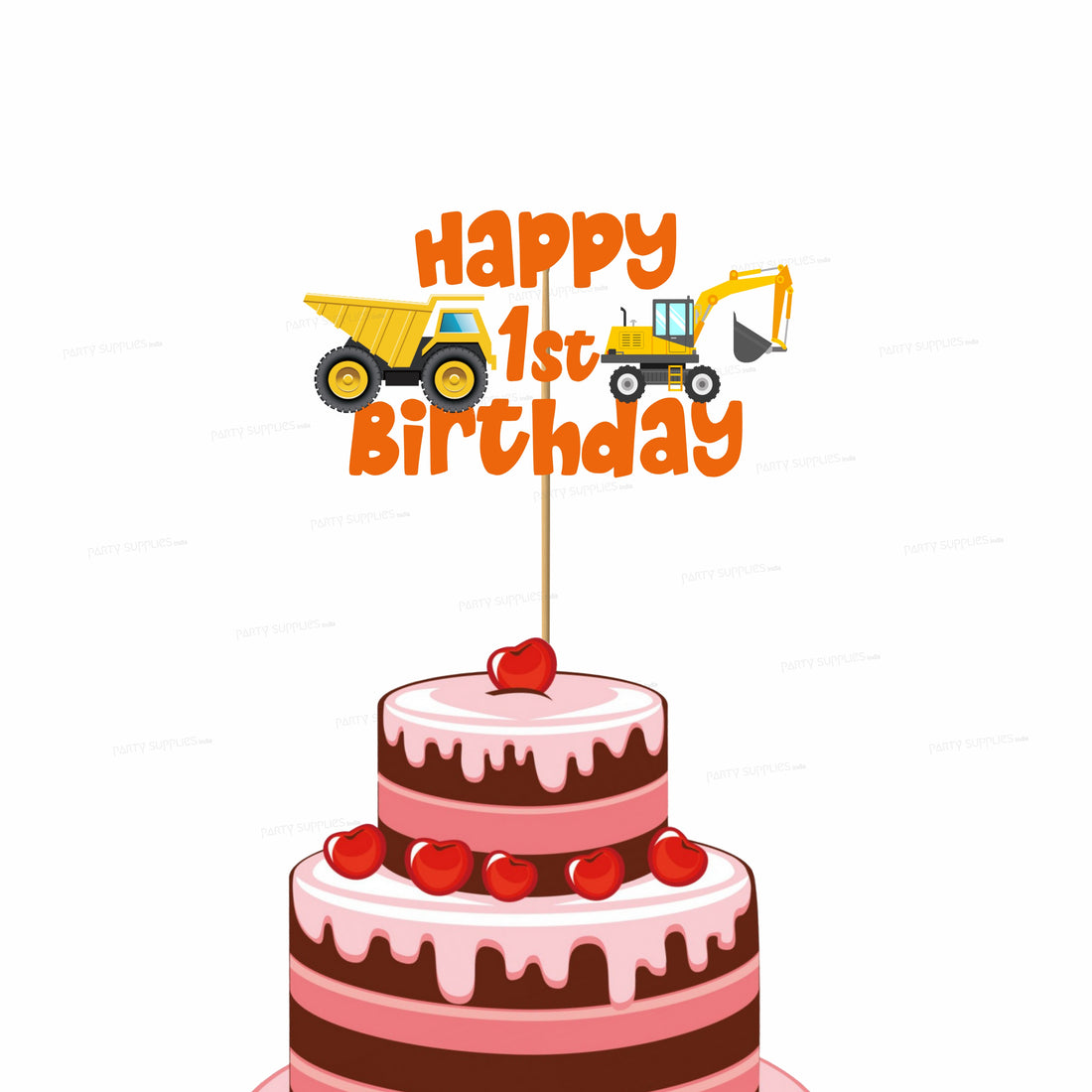 Construction Theme Cake Topper