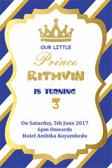Prince Theme Personalized  Invite - image 1 of 2 | Party Supplies India