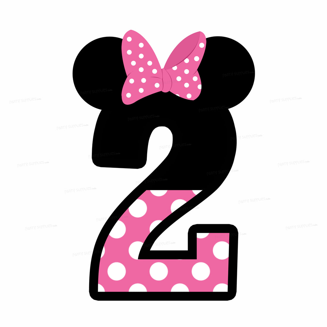 Minnie Mouse Theme Baby Age Cutout