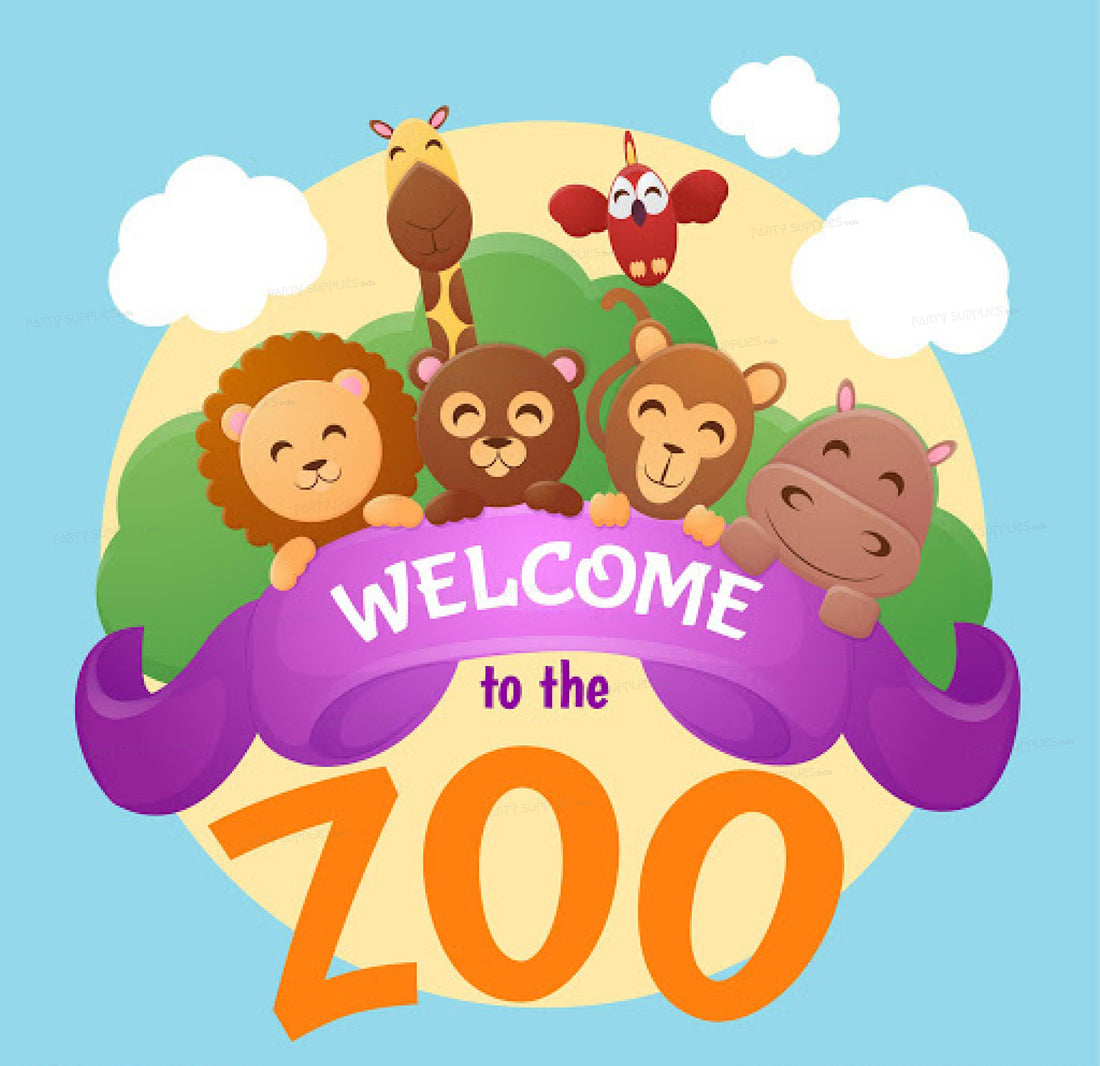 Jungle Theme Personalized Welcome Board - image 1 of 3 | Party Supplies India