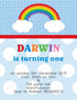 Sunshine Theme Boy Customized Invite - image 1 of 2 | Party Supplies India