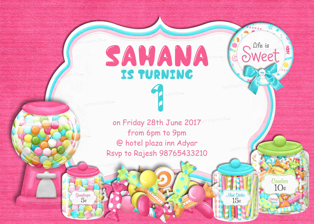 PSI Candy Collection Theme Invite
