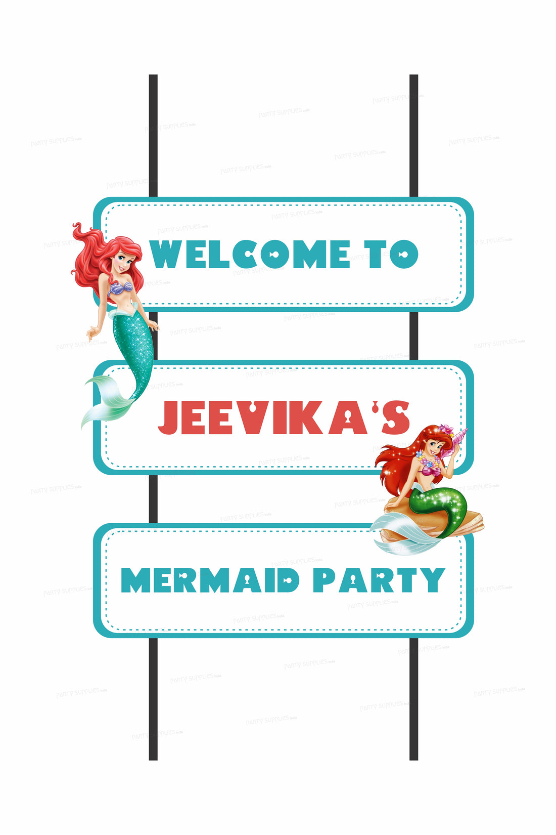Mermaid Theme Door Poster