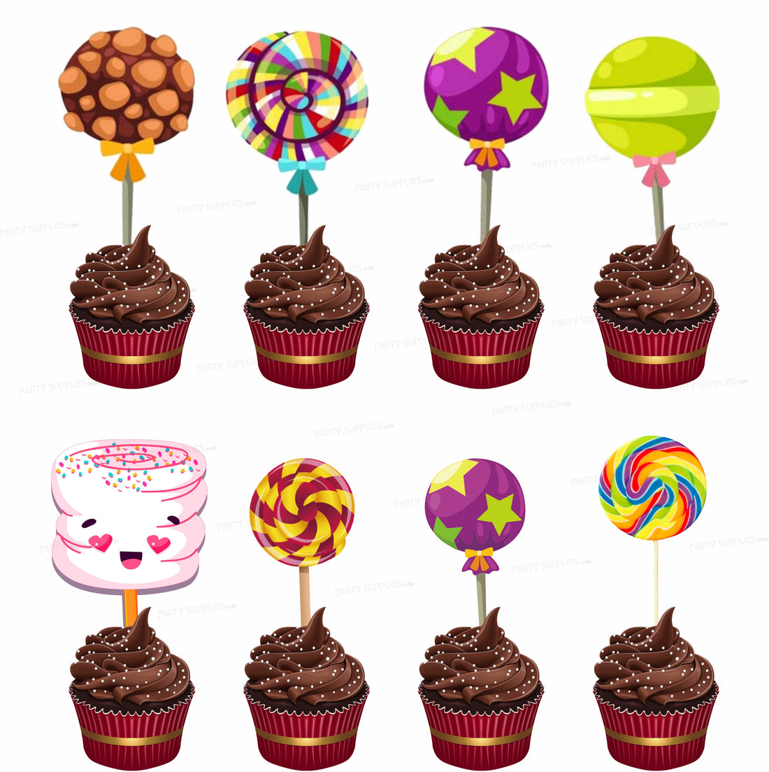 Candy Theme Cupcake topper