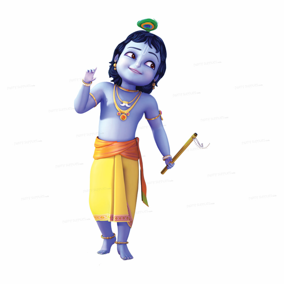 Little Krishna Flute Theme cutout