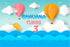 Hot Air Theme Girl Backdrop - 6x4 Ft. - image 1 of 7 | Party Supplies India