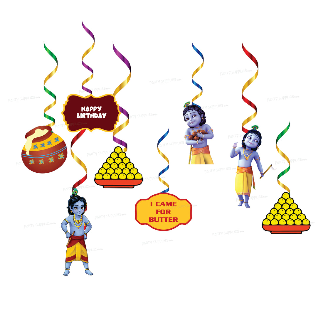 Little Krishna Theme Swirls