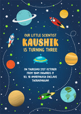 Space Theme Personalized Invite - image 1 of 2 | Party Supplies India
