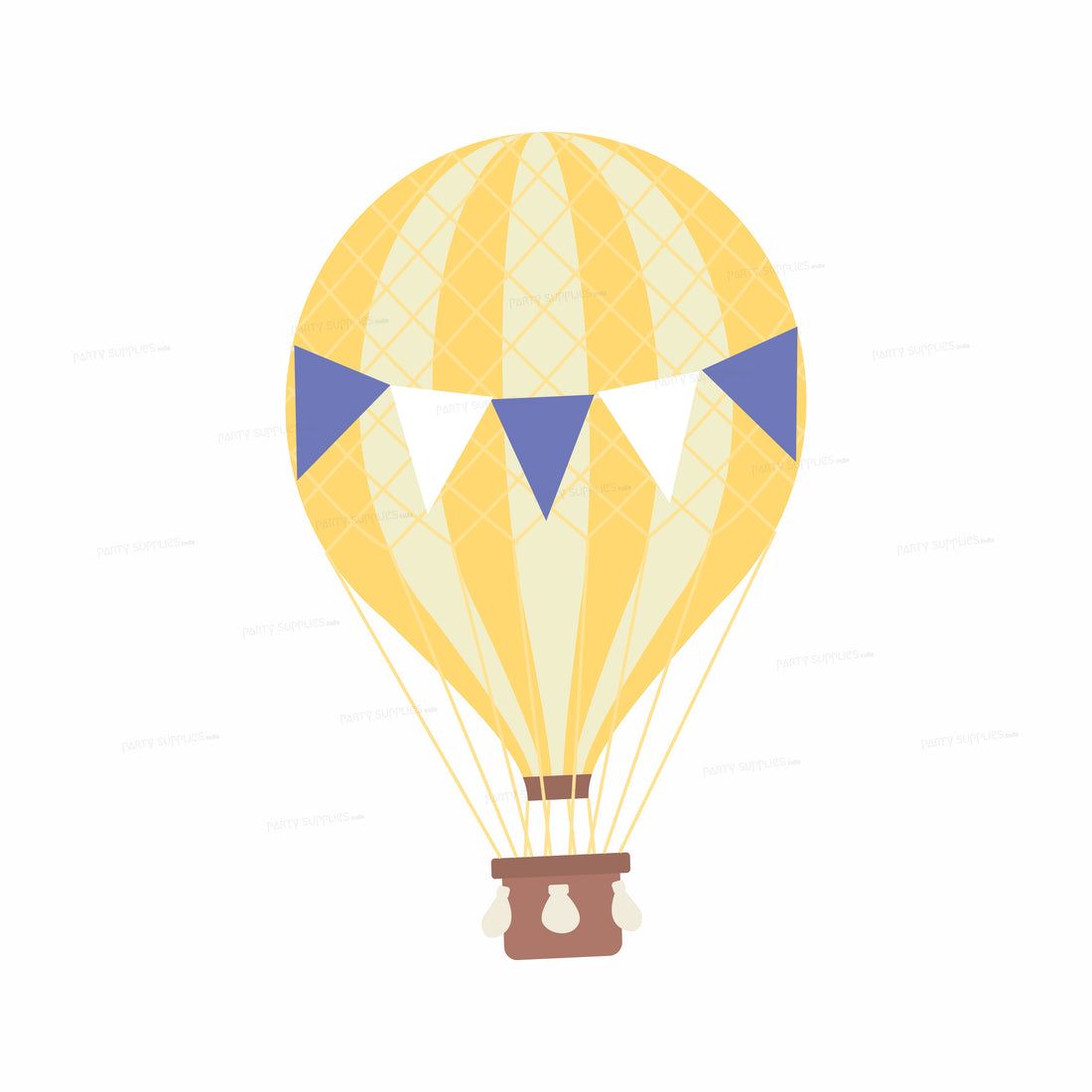 Hot Air Theme girl Yellow Cutout