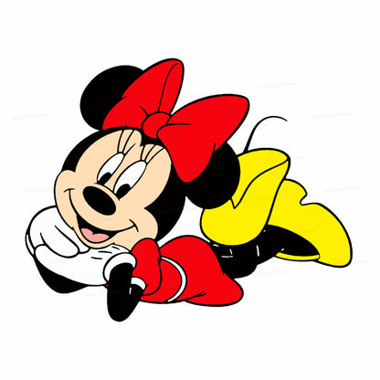 Minnie Mouse Lying Theme Cutout