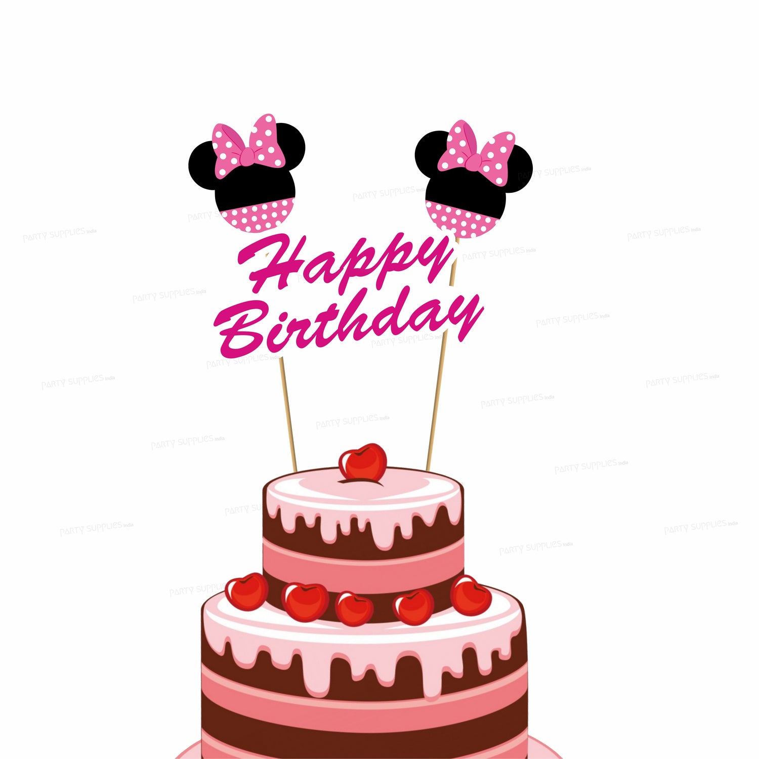 Minnie Mouse Birthday Theme Cake Topper