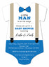 Little Man Theme Personalized Invite - image 1 of 2 | Party Supplies India