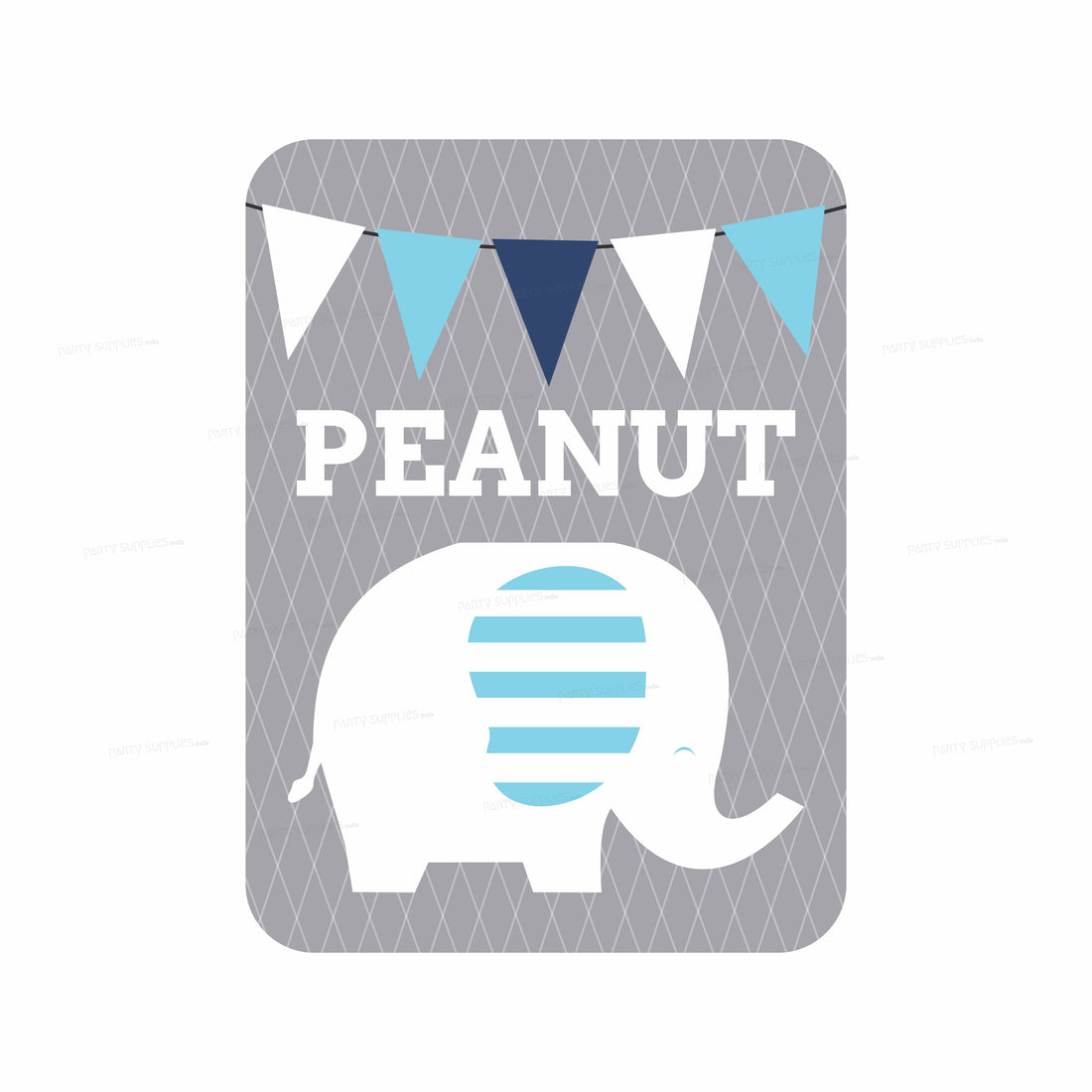 Blue Elephant Theme Cutout BLE-02