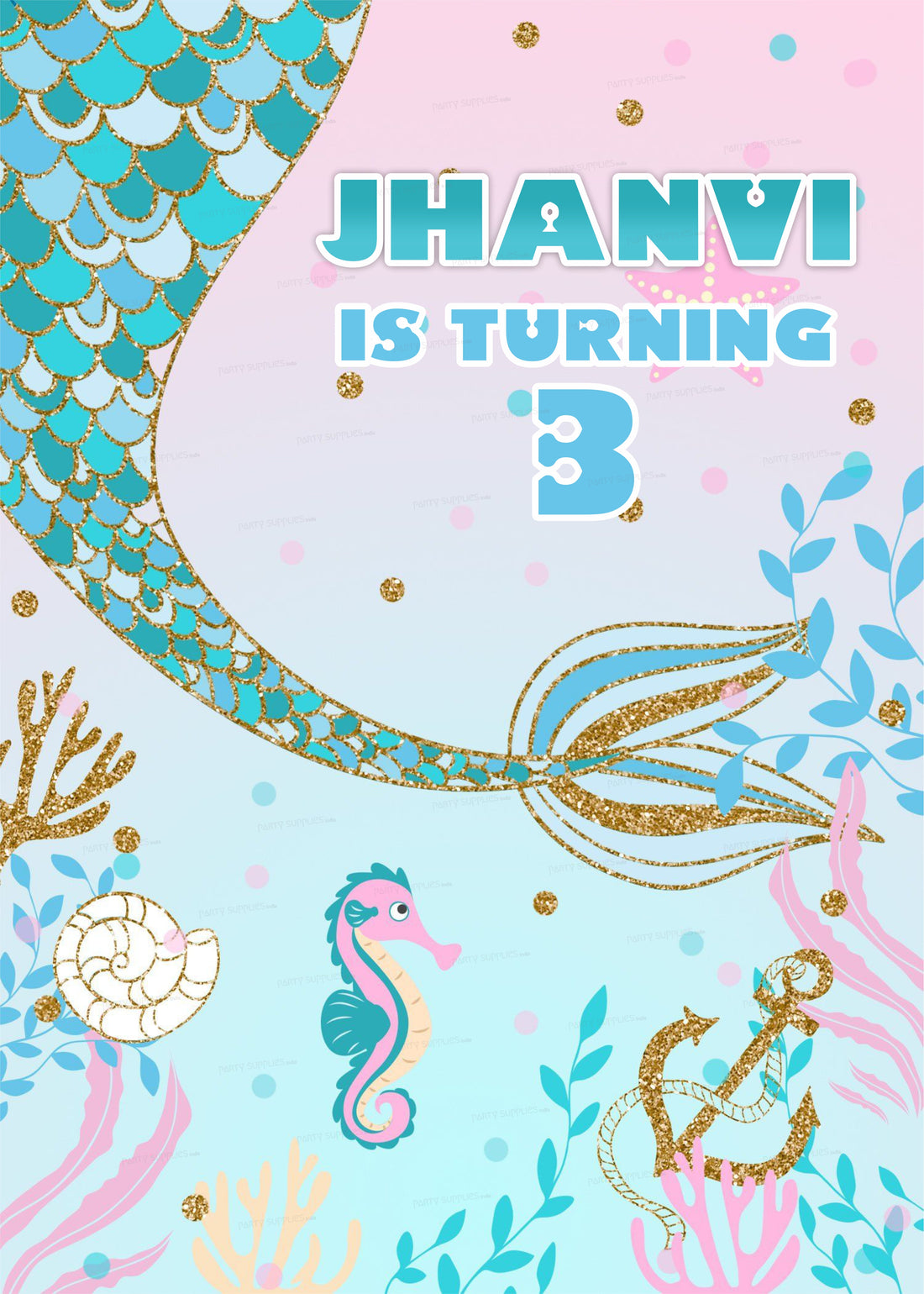 Mermaid Theme Personalized Welcome Board