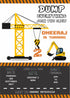 Construction Theme Customized Invite - image 1 of 2 | Party Supplies India
