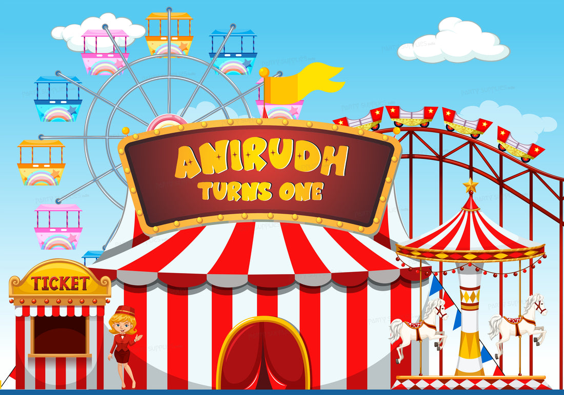 Circus Theme Customized Backdrop