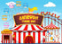 Circus Theme Customized Backdrop - 6x4 Ft. - image 1 of 7 | Party Supplies India