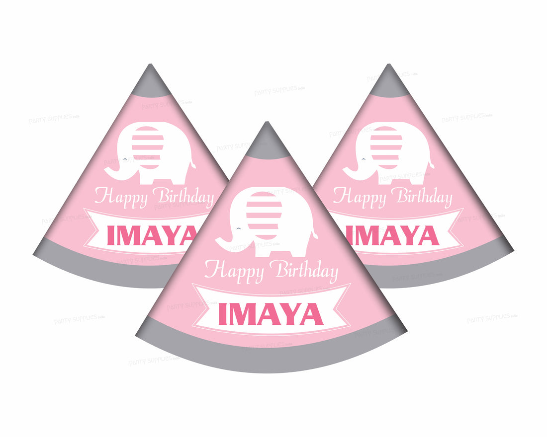 Pink Elephant Theme Customized Hat