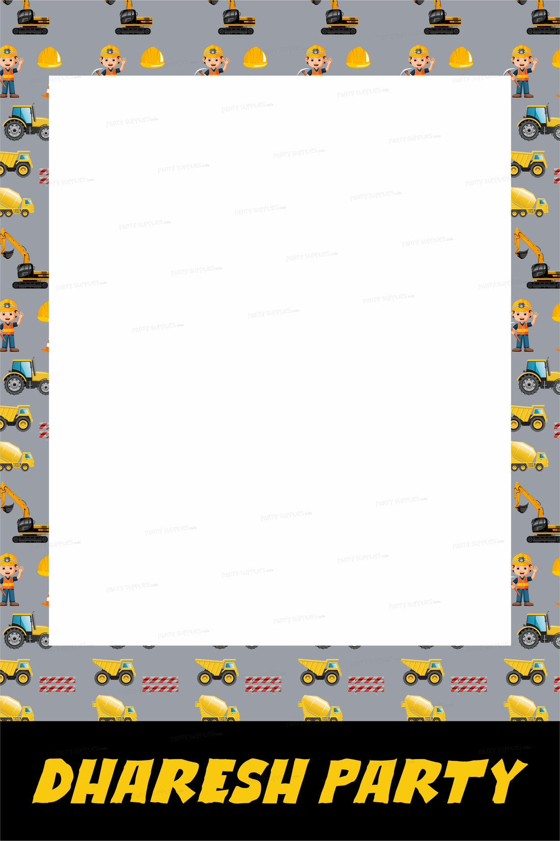 Construction Theme Personalized Photobooth