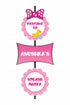 Duck Theme Girl Personalized Door Poster - image 1 of 3 | Party Supplies India