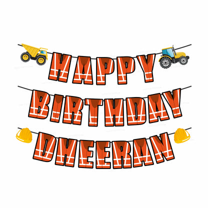 Construction Theme Personalized Hanging