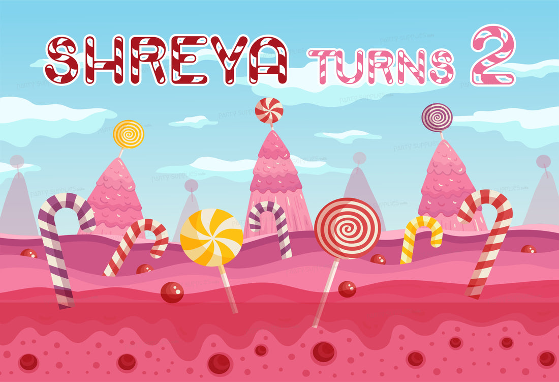 Candy Hill Theme Backdrop