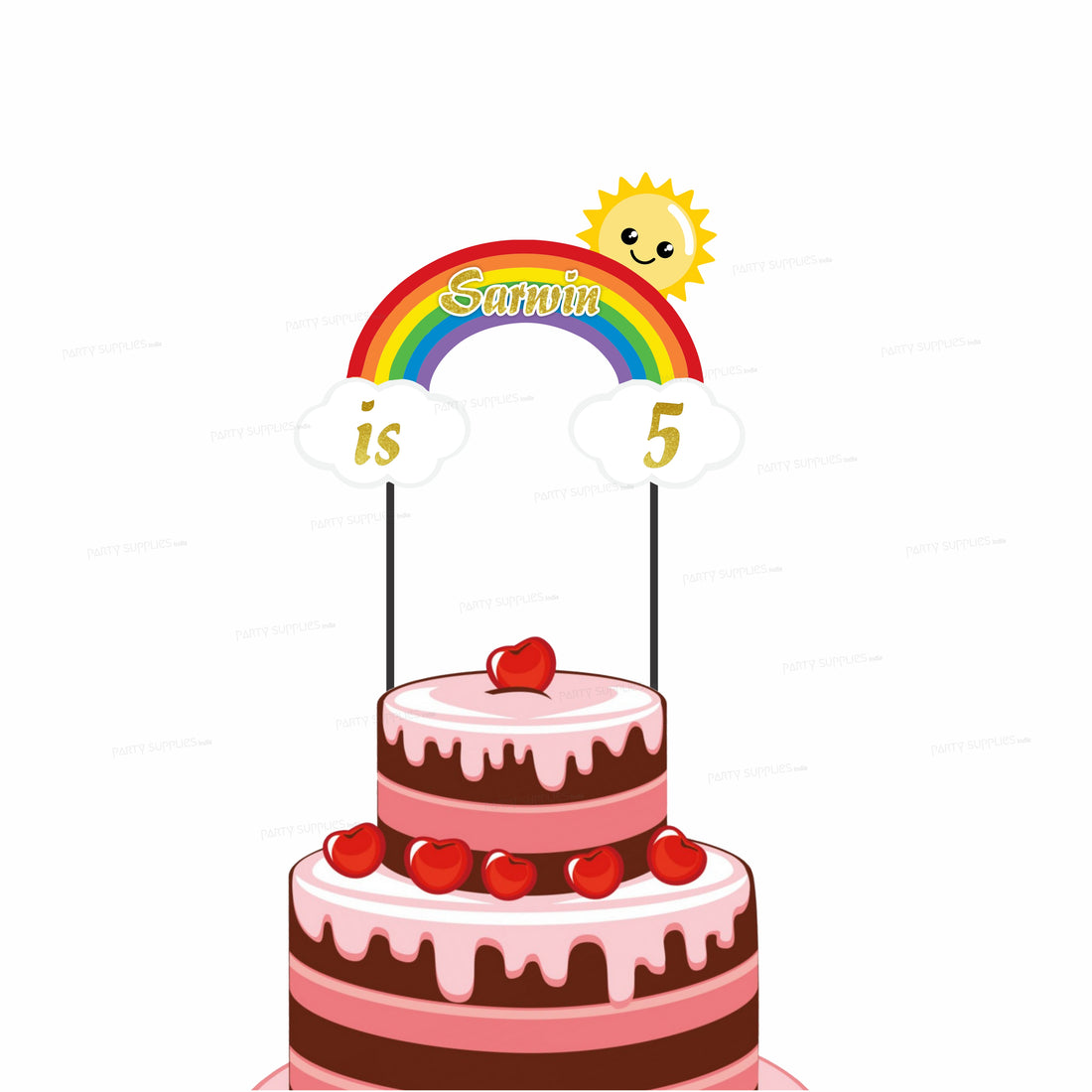 Sunshine Theme Boy Cake Topper