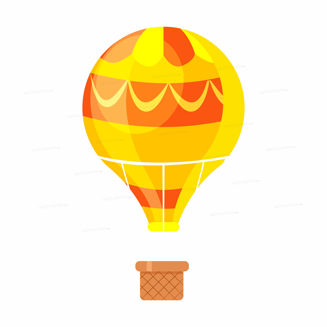 Hot Air Theme Boy Yellow Parashoot Cutout