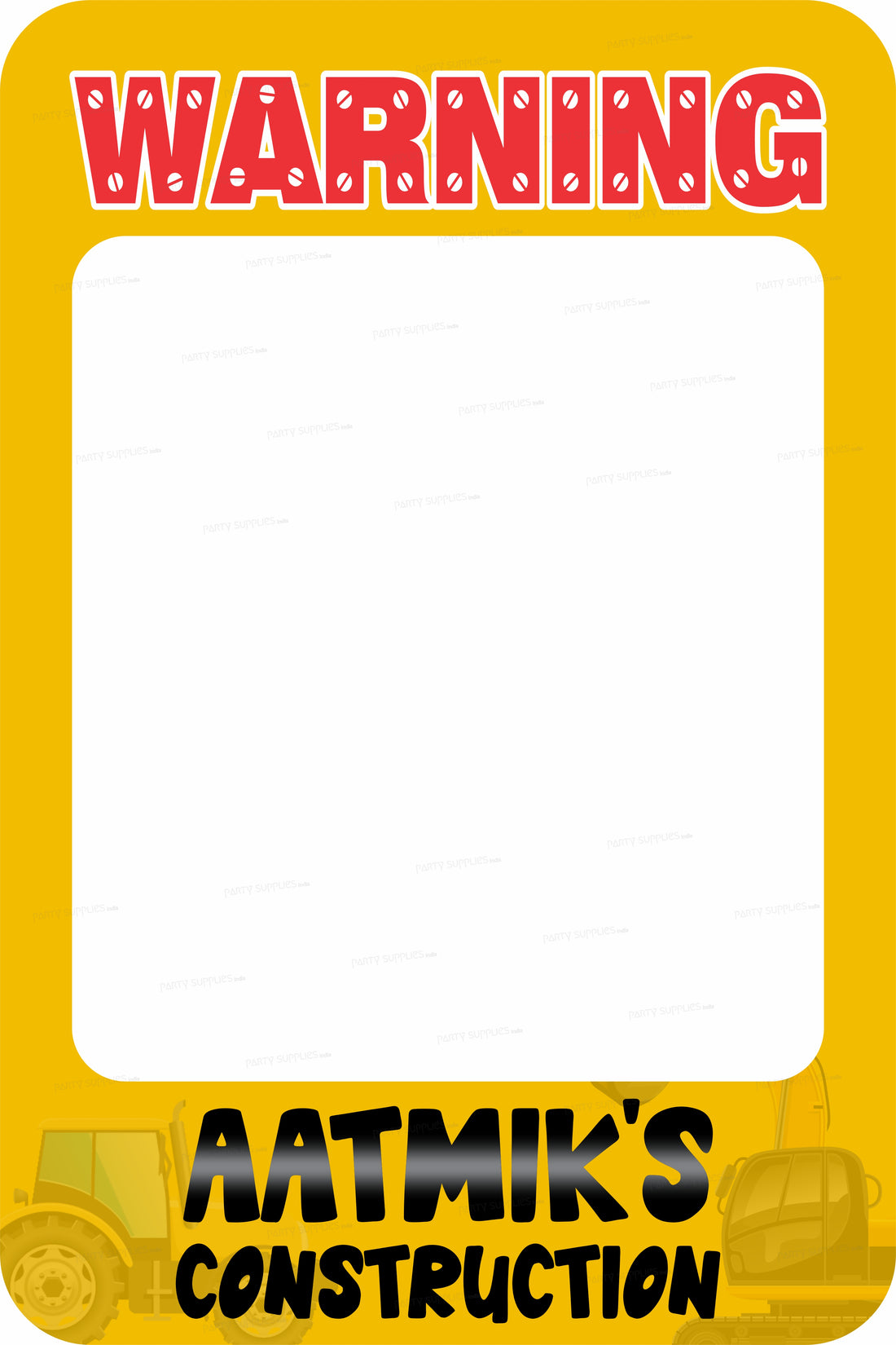 Construction Theme Customized Photobooth