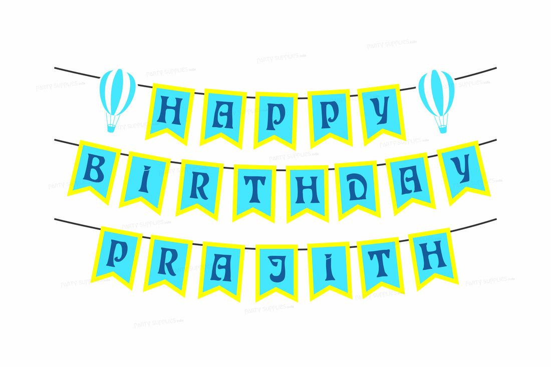 Hot Air Theme Boy Customized with Baby Name Hanging