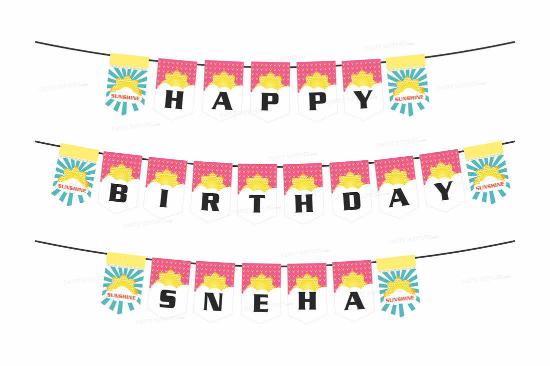 PSI Sunshine Theme Girl Personalized with Name Hanging