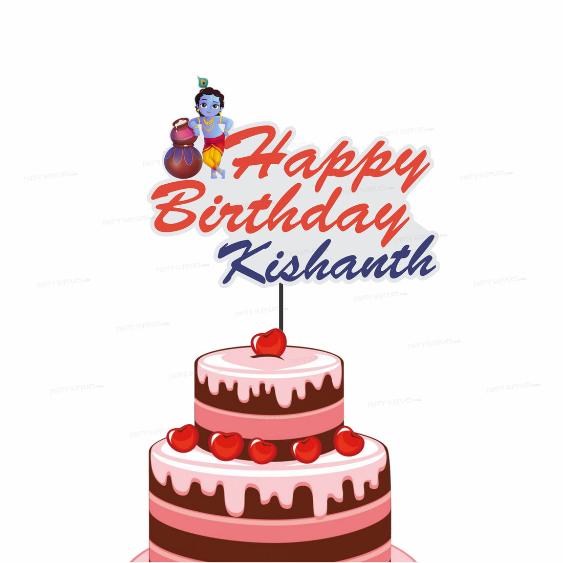 Little Krishna Theme Cake Topper