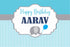 Blue Elephant Theme Backdrop - 6x4 Ft. - image 1 of 7 | Party Supplies India