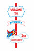 Aeroplane Theme Customized Door Poster - image 1 of 3 | Party Supplies India
