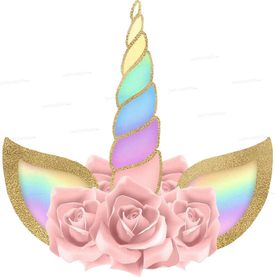 Unicorn Theme Flower Cutout