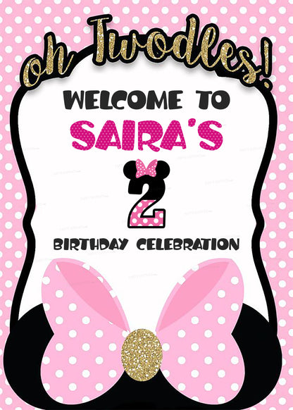 Minnie Mouse Theme Welcome Board